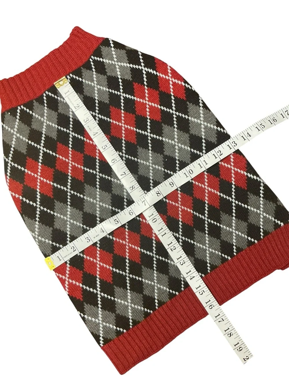 Argyle Knit Dog Sweater Vest